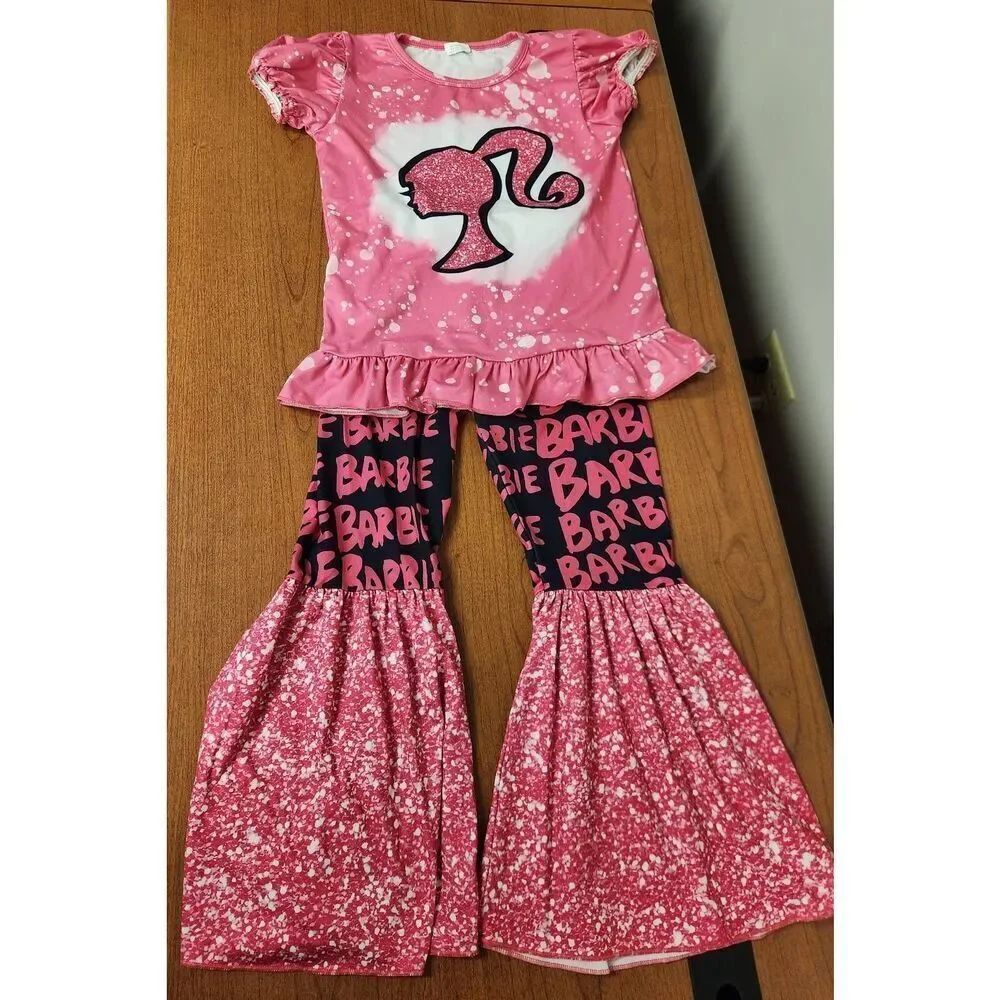 Barbie pink clothing set size 3XL (7-8T)